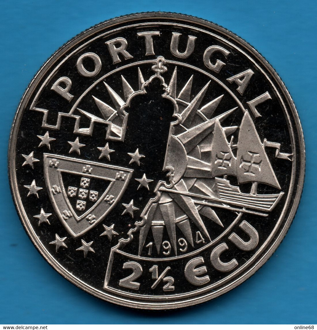 PORTUGAL 2½ ECU 1994 D. MANUEL I EUROPA E OS NOVOS MUNDOS - Fiktive & Specimen