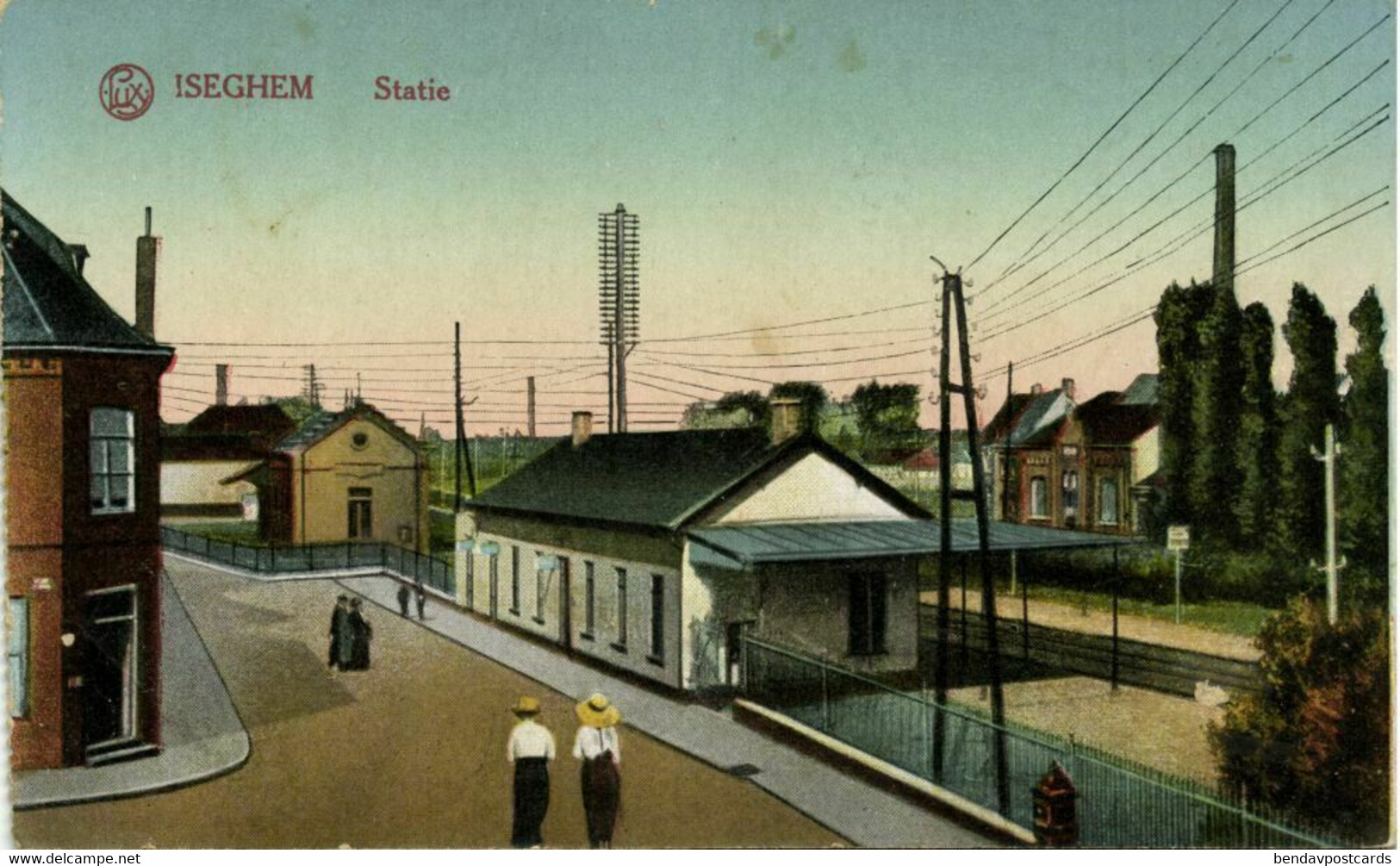 Belgium, IZEGEM ISEGHEM, Statie, Railway Station (1910s) Postcard - Izegem
