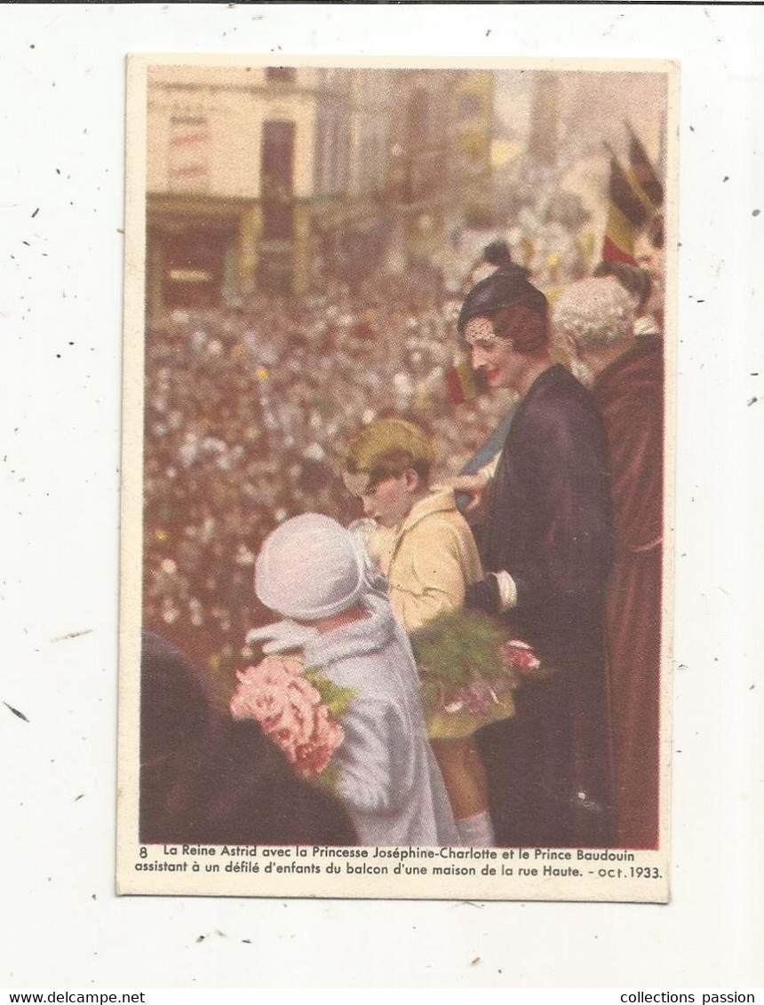 Chromo Chocolat Belge CÔTE D'OR ,Bruxelles, Série Reine ASTRID , Avec La Princesse Joséphine-Charlotte , Prince Baudouin - Côte D'Or