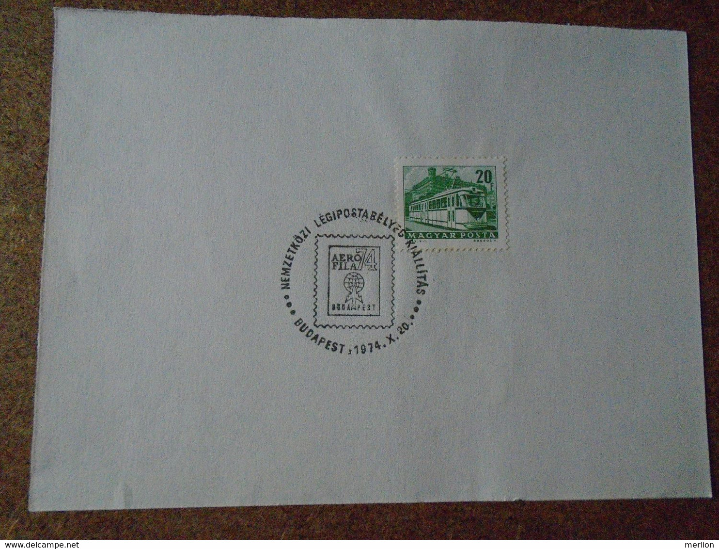 D191073  Hungary   1974   Commemorative Handstamp  - AEROFILA 74  -Légiposta Bélyegzés  -Budapest - Sonstige & Ohne Zuordnung