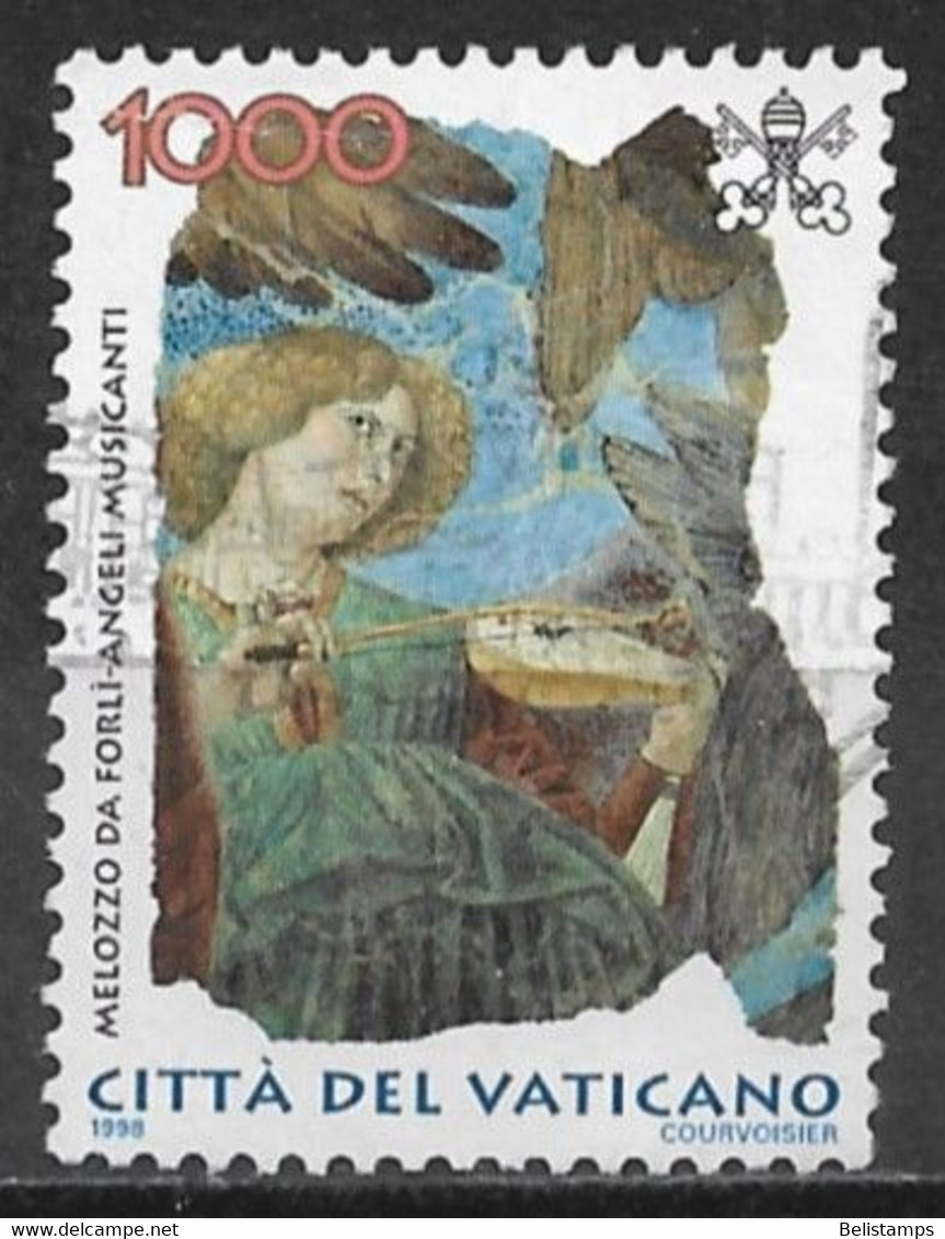 Vatican City 1998. Scott #1078 (U) Angel Playing Musical Instrument - Oblitérés