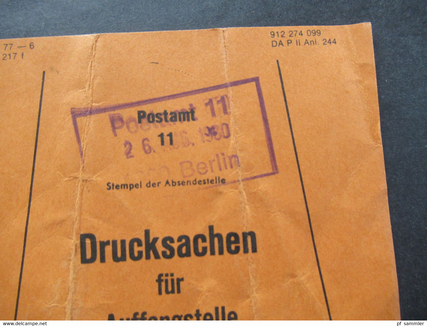 Berlin 1980/90er Jahre Bahnpost ?! Drucksachen für Auffangstelle / Hamburg 3, Osnabrück 4500 und FFM-HH