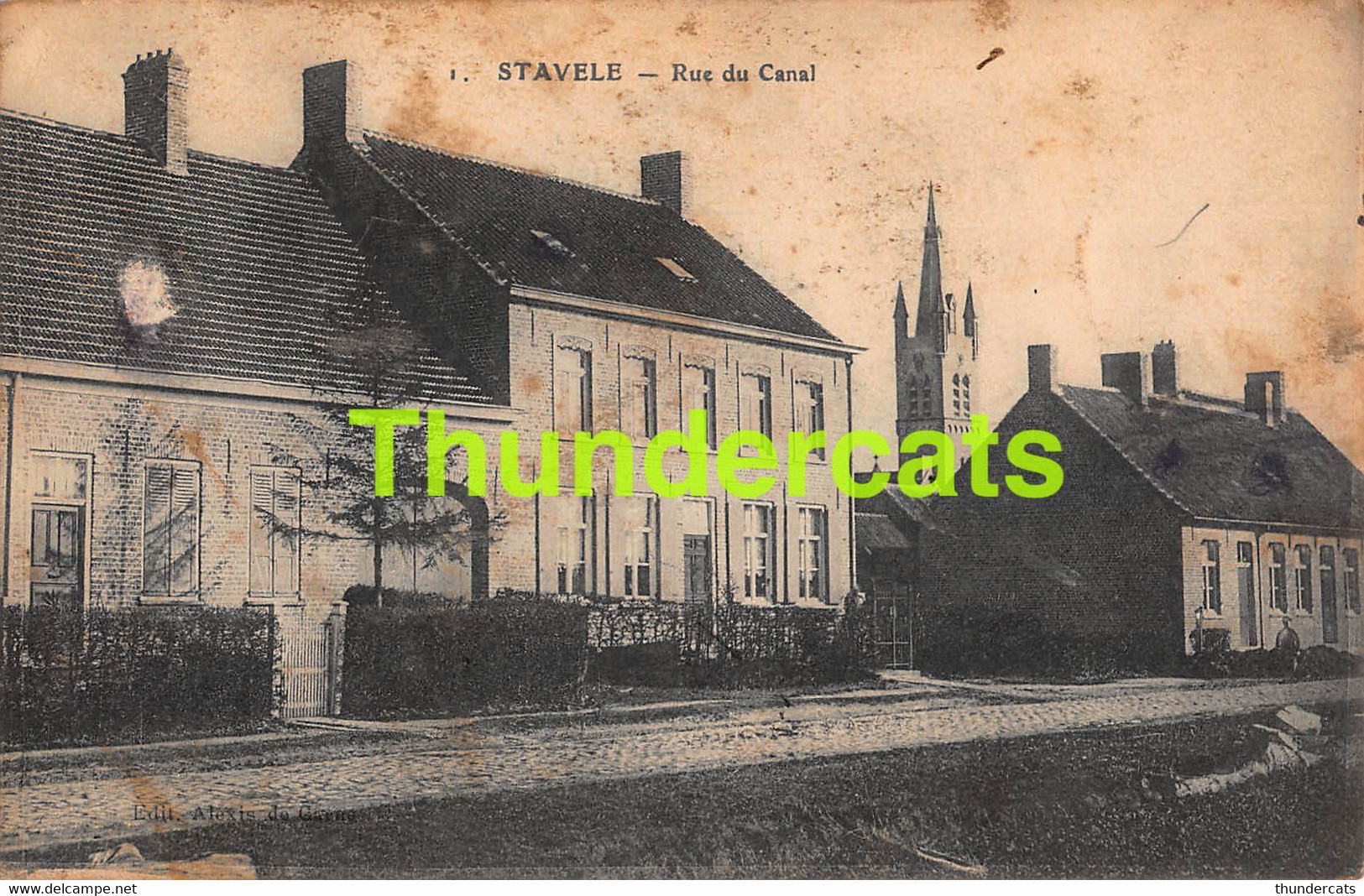 CPA STAVELE RUE DU CANAL - Alveringem