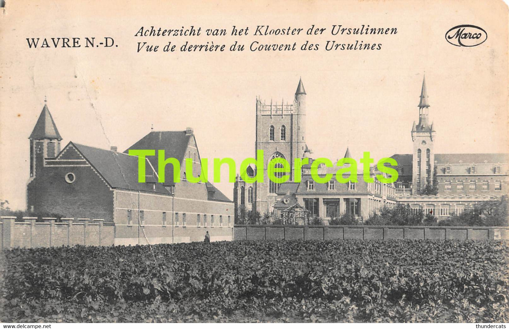 CPA WAVRE NOTRE DAME ACHTERZICHT VAN HET KLOOSTER DER  URSULINEN COUVENT DES URSULINES ( MIST HOEKJES ) - Sint-Katelijne-Waver