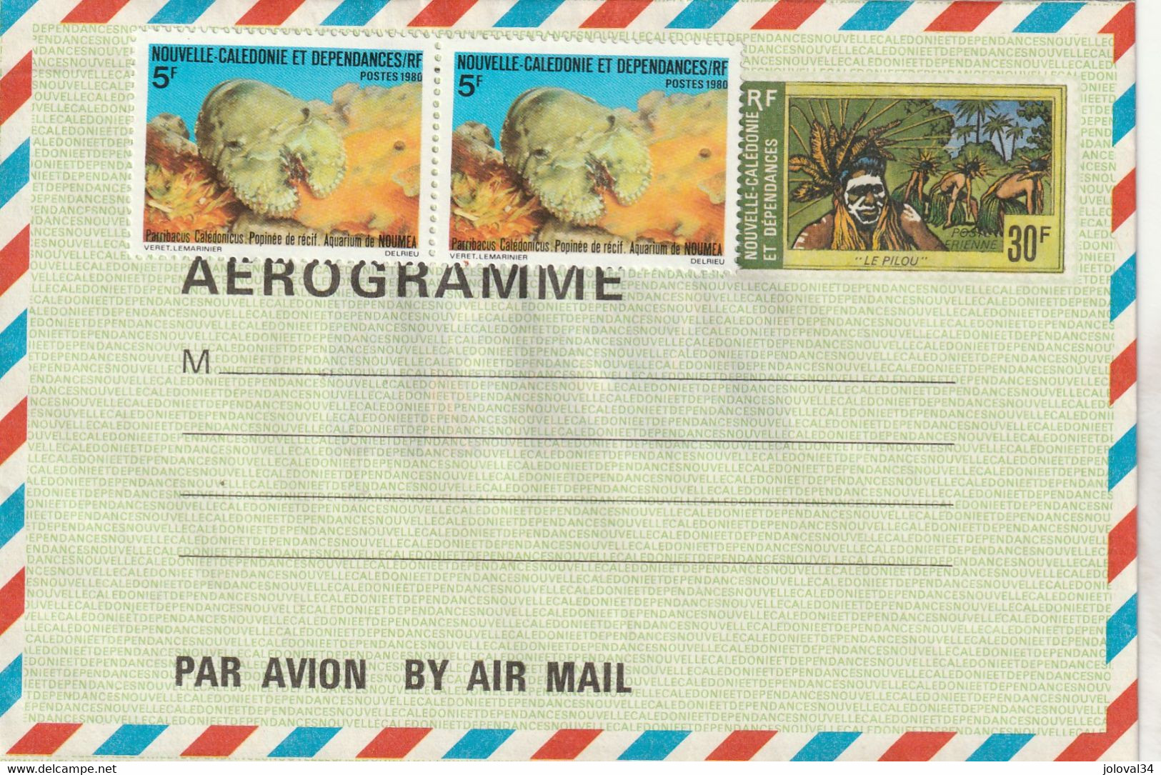 NOUVELLE CALEDONIE Aérogramme Yvert 7 Avec Complément Affranchissement - Neuf - Lot 1 - Aerogramas