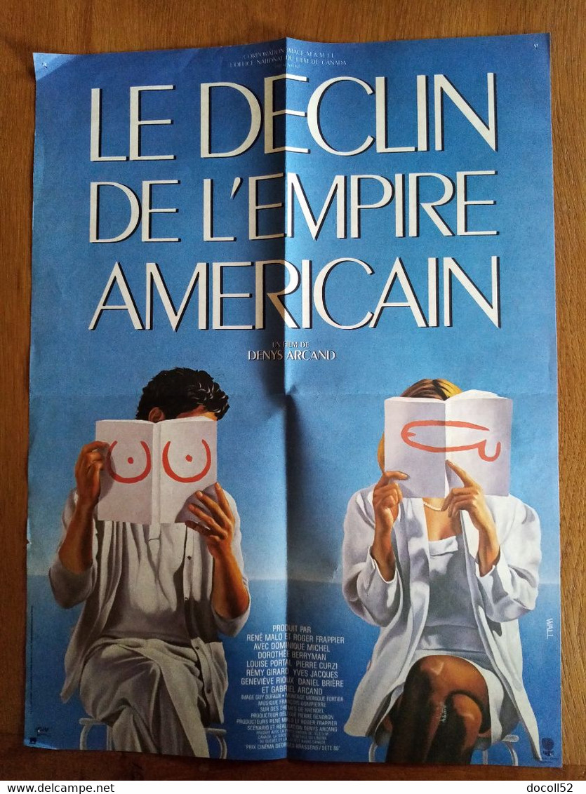 AFFICHE CINEMA ORIGINALE FILM LE DECLIN DE L'EMPIRE AMERICAIN 1986 DOROTHEE BERRYMAN  52.1CMX38.9CM DE DENYS ARCAND - Affiches & Posters