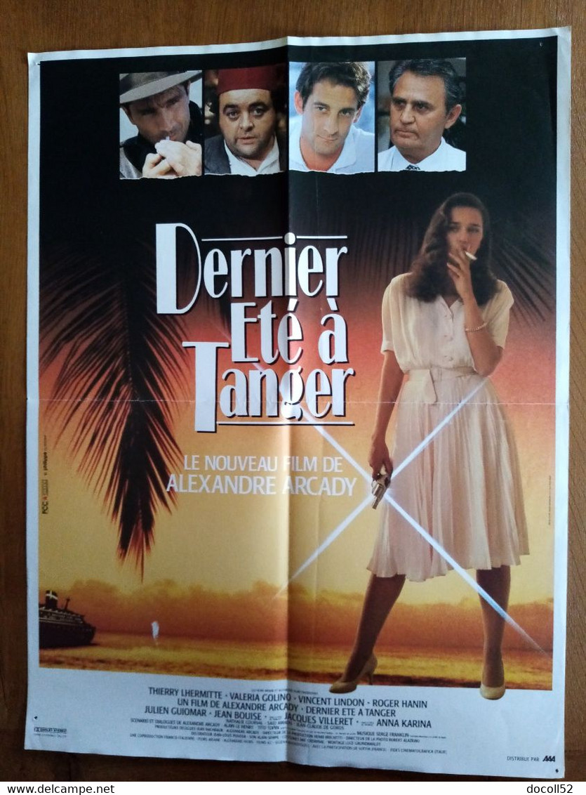 AFFICHE CINEMA ORIGINALE FILM DERNIER ETE A TANGER 1987 LHERMITTE GOLINO HANIN VILLERET LINDON 53.8CMX40.4CM DE A ARCADY - Affiches & Posters
