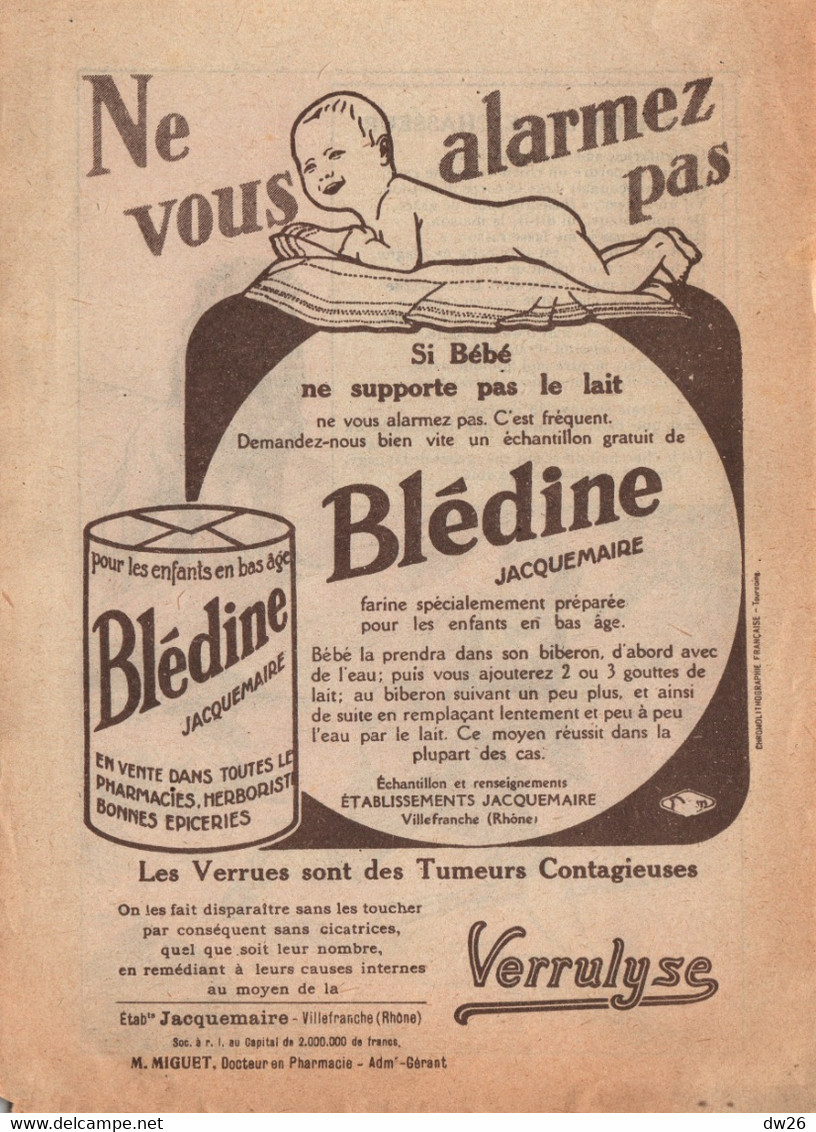 Publicité Blédine Jacquemaire - Fable De La Fontaine Illustrée: Le Lion Et Le Chasseur - Reclame