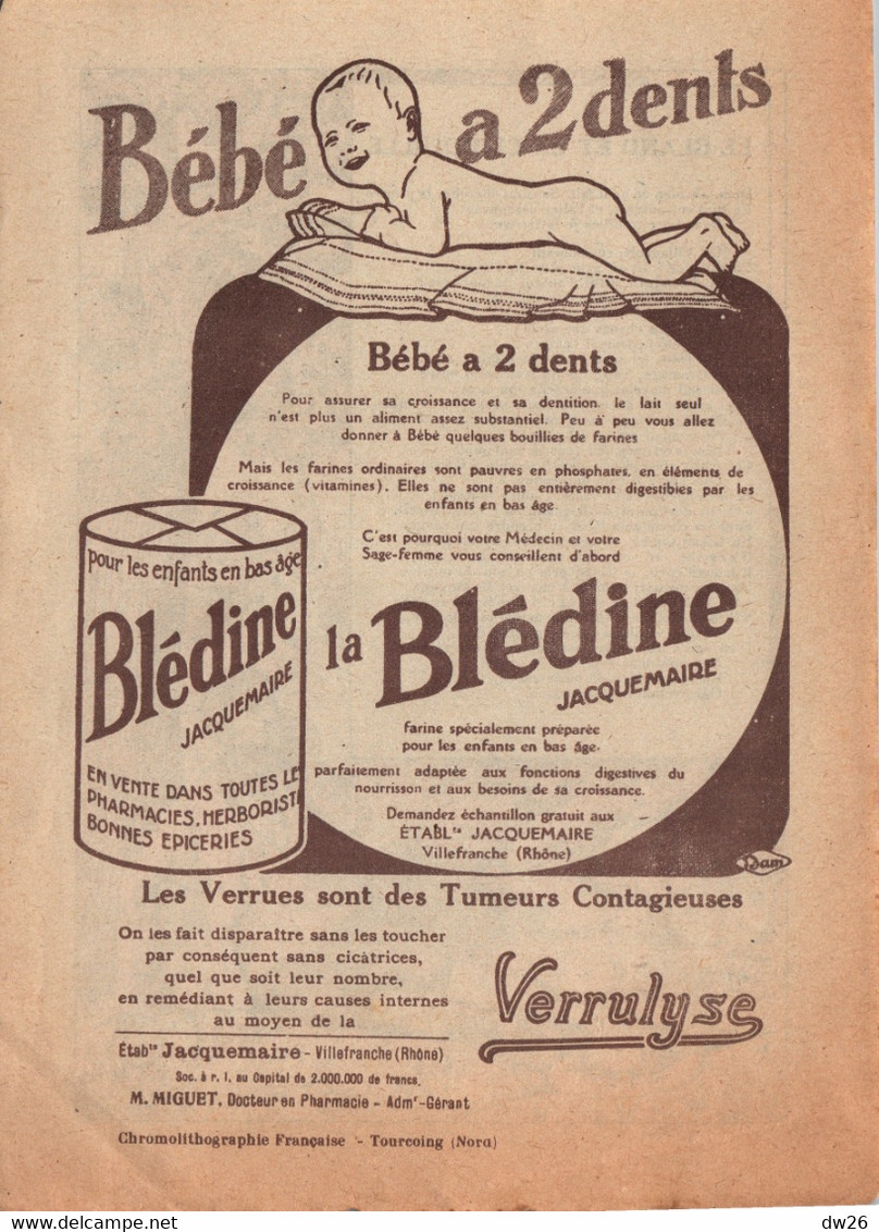 Publicité Blédine Jacquemaire - Fable De La Fontaine Illustrée: Le Gland Et La Citrouille - Reclame