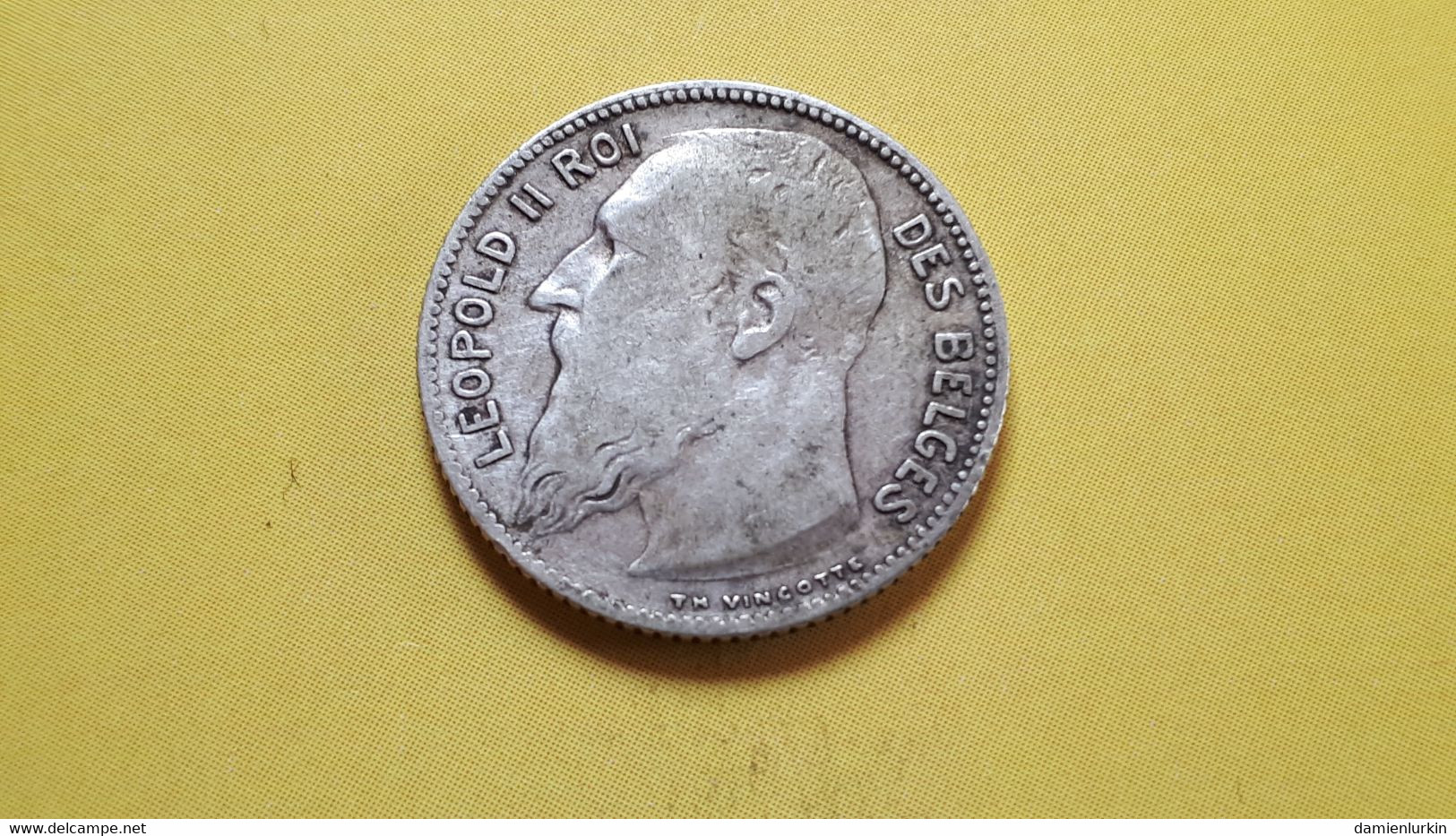 BELGIQUE LEOPOLD II 1 FRANC 1909 SANS POINT ARGENT/ZILVER/SILBER/SILVER COTES : 6€-12€-45€-125€ - 1 Frank