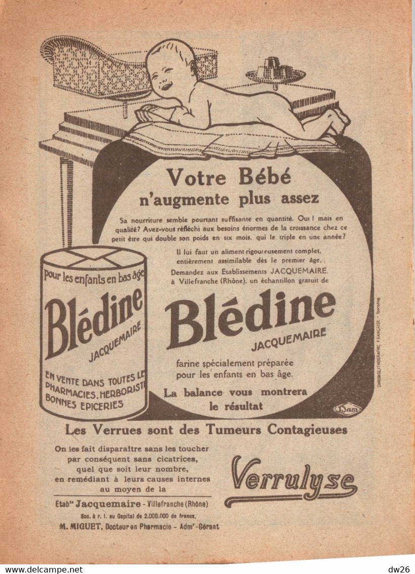 Publicité Blédine Jacquemaire - Fable De La Fontaine Illustrée: L'Huître Et Les Plaideurs - Reclame