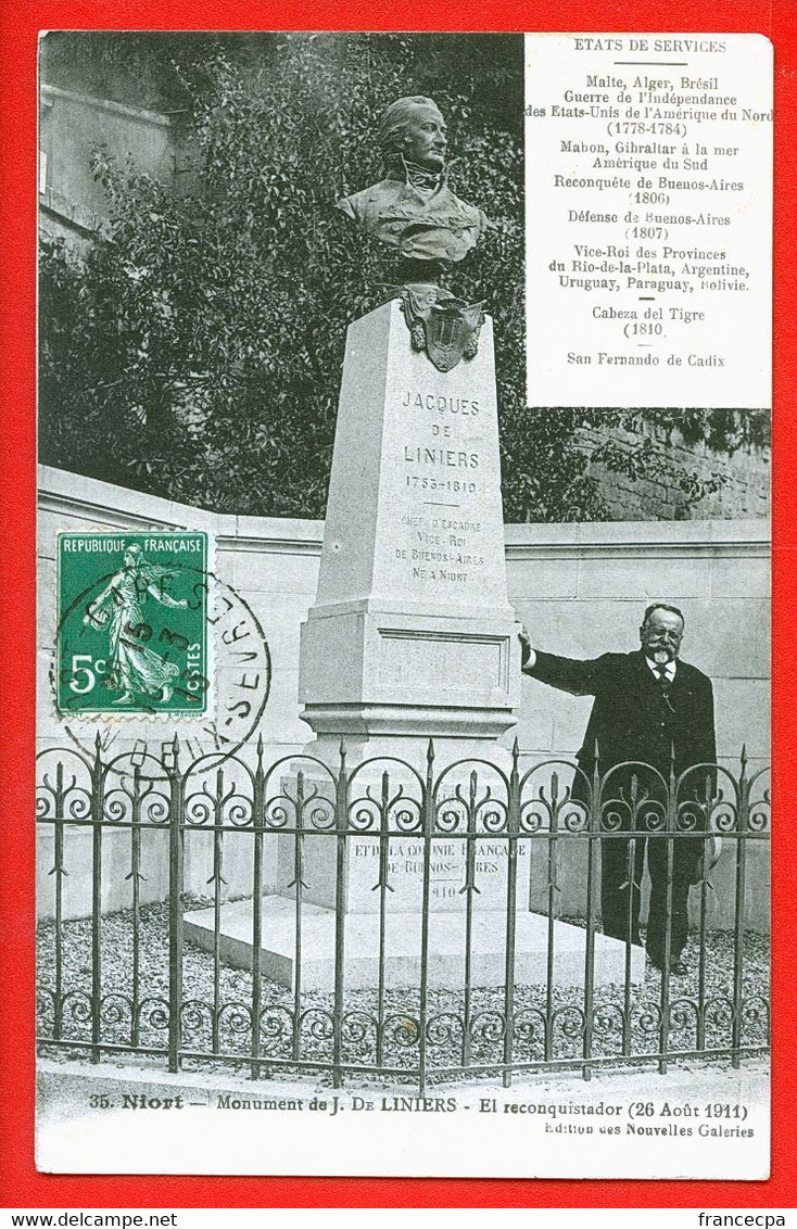 8590 - DEUX SEVRES - NIORT - Monument De J. De LINIERES - Moncoutant