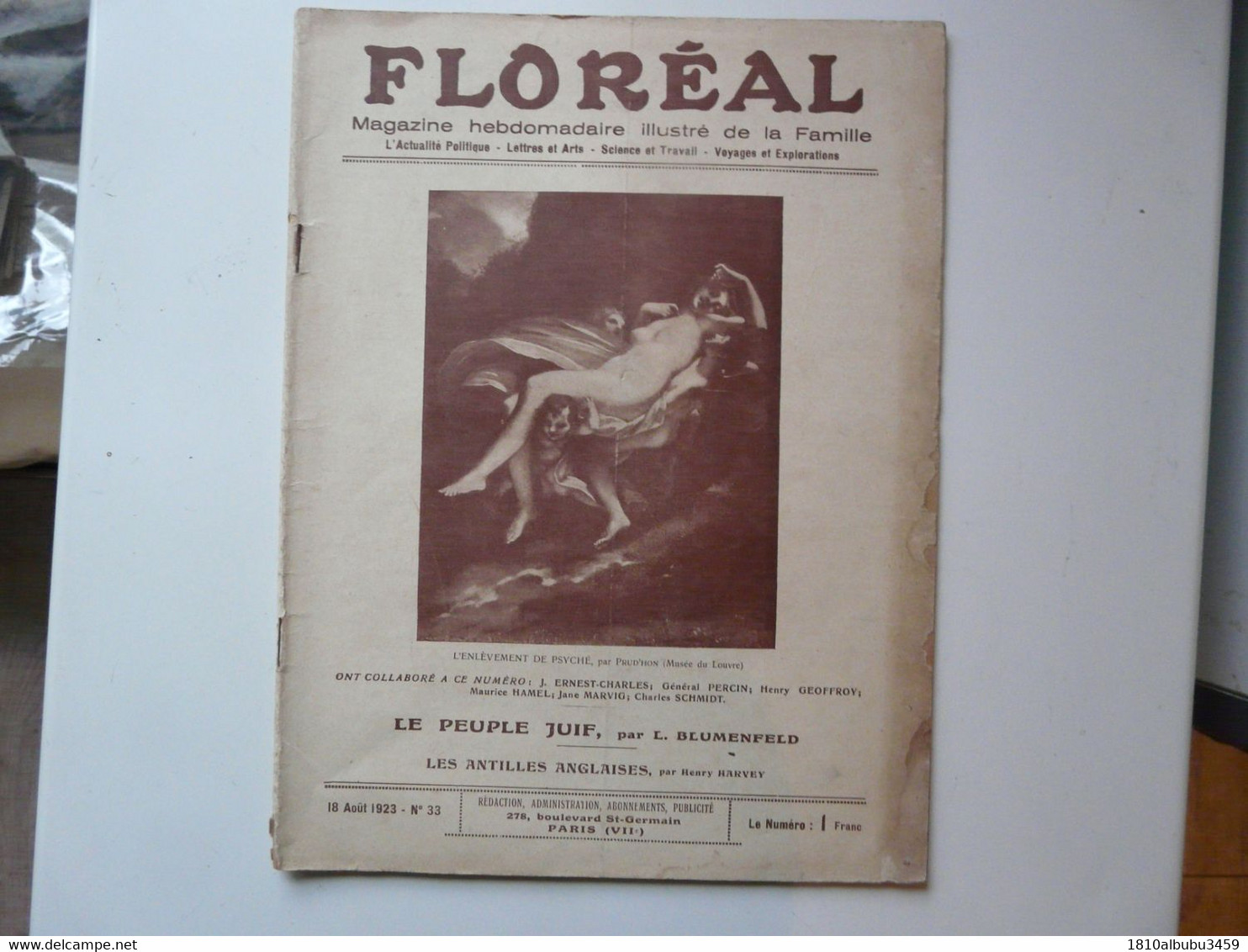 FLOREAL - MAGAZINE HEBDOMADAIRE ILLUSTRE DE LA FAMILLE 1923 - Soziologie
