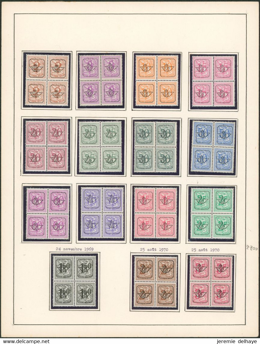 Collection monté sur feuilles (Majorité bloc de 4**) - Type D 1955 à 1966 jusqu'a 1967 / Côte 1600e +, superbe !