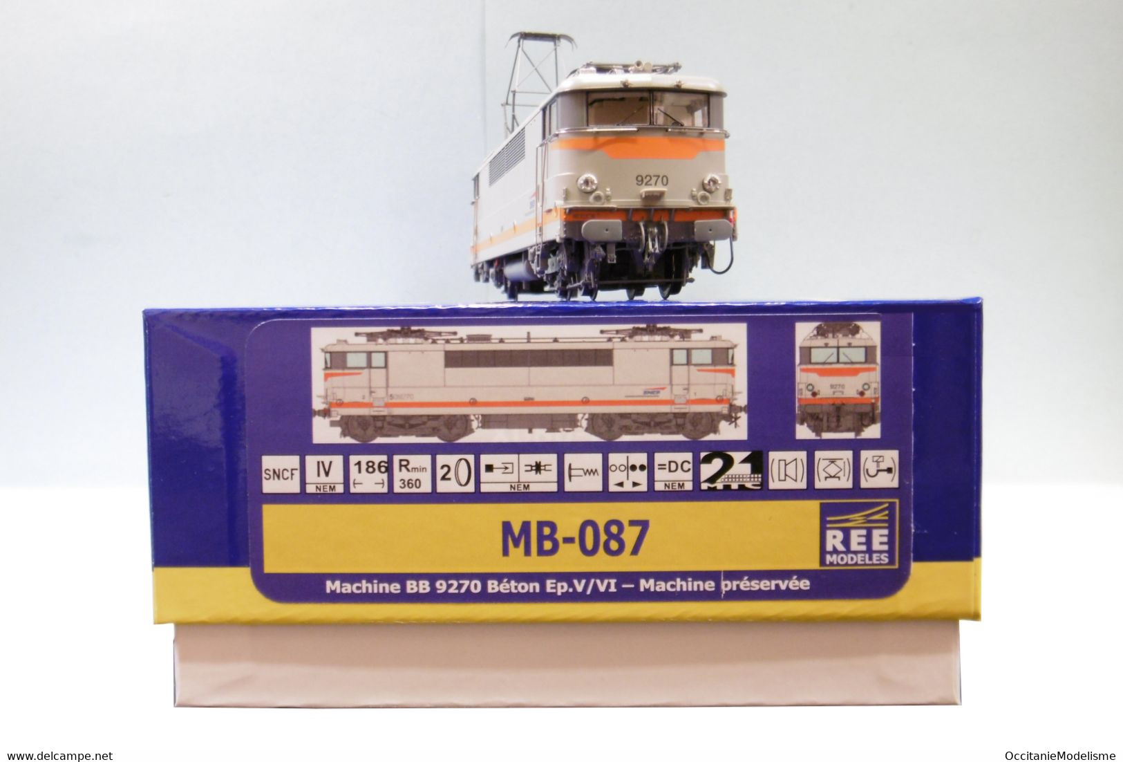 REE - Locomotive Electrique BB 9270 Béton SNCF ép. V / VI réf. MB-087 Neuf NBO HO 1/87