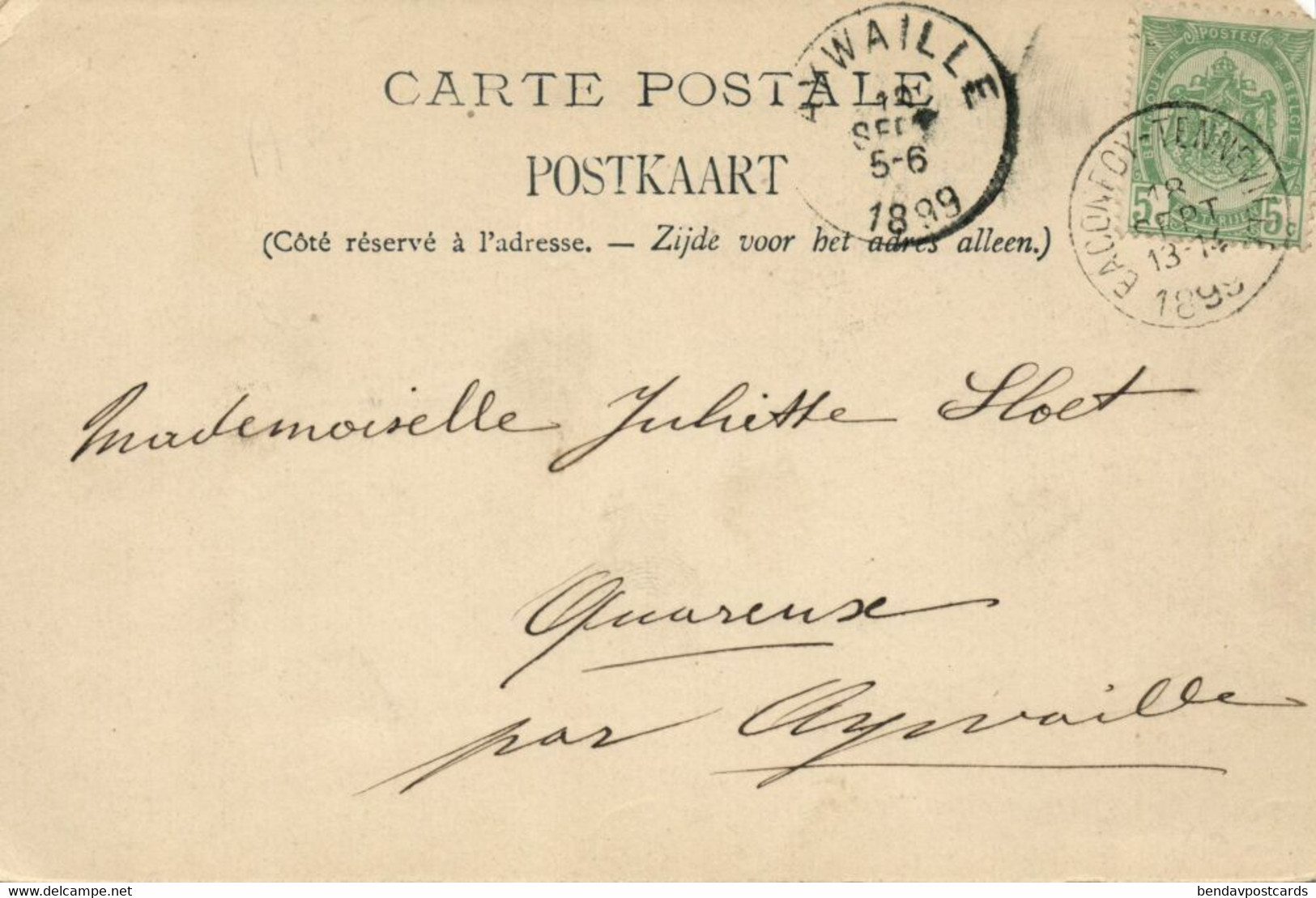 Belgium, HOEI HUY, Château De Neufmonstier, Statue L'Ermite (1899) Postcard - Hoei