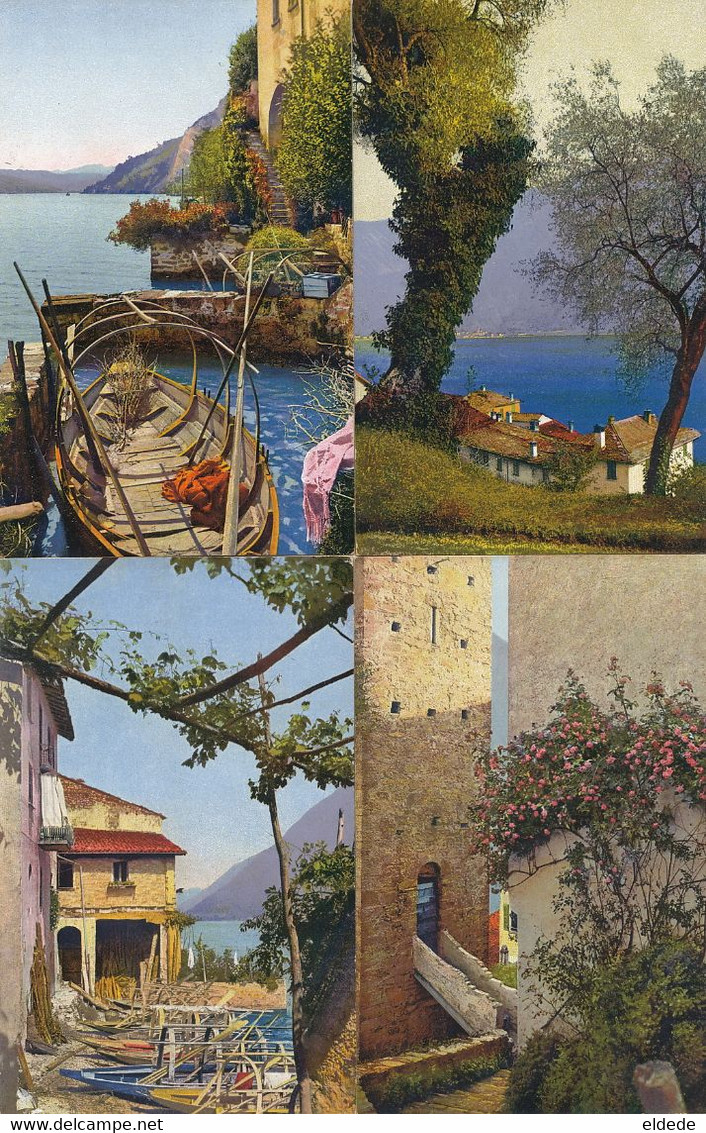 7 Cards Hand Colored Gandria Lago Di Lugano Photochromie - Gandria 