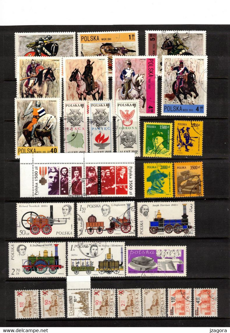 POLAND POLEN POLOGNE COLLECTION 54 USED VARIOUS STAMPS MANY WITH GUM Post History Scouting - Verzamelingen