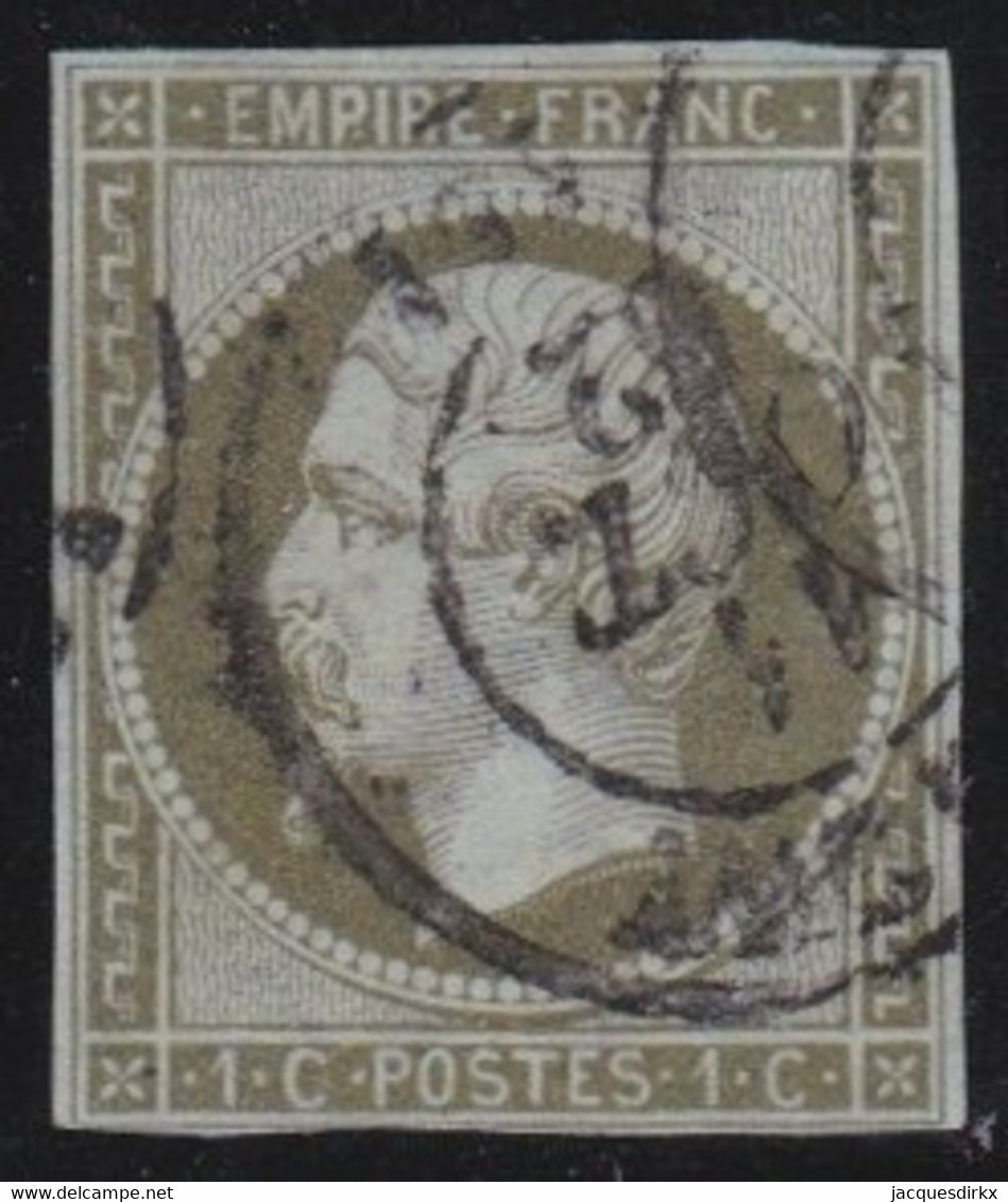 France   .    Y&T   .   11    (2 Scans)      .     O   .     Oblitéré - 1853-1860 Napoléon III.