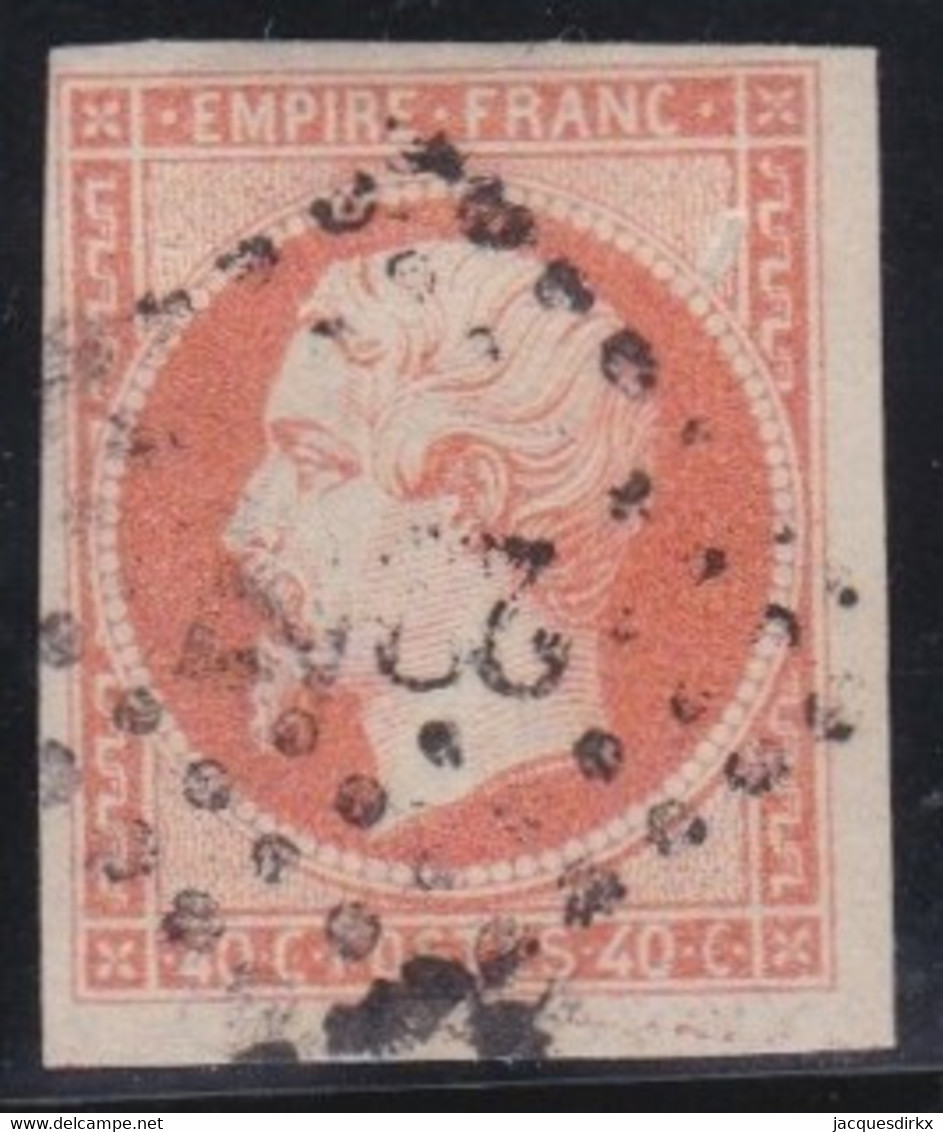 France   .    Y&T   .   16    .     O   .     Oblitéré - 1853-1860 Napoléon III