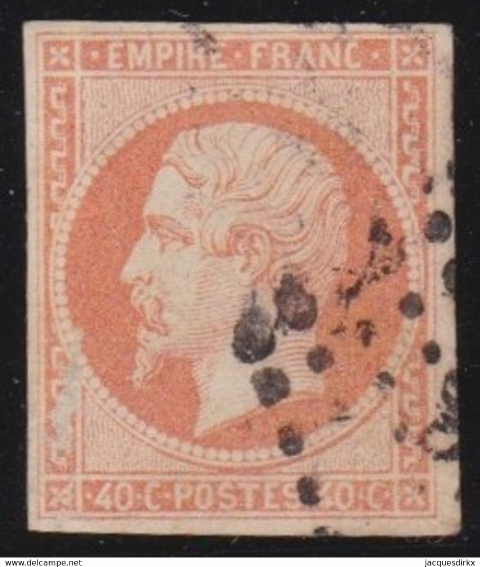 France   .    Y&T   .   16    .     O   .     Oblitéré - 1853-1860 Napoléon III