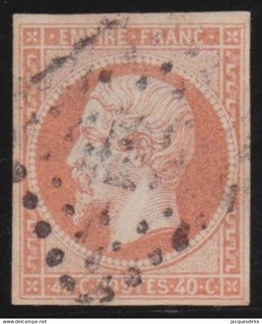 France   .    Y&T   .   16    .     O   .     Oblitéré - 1853-1860 Napoléon III