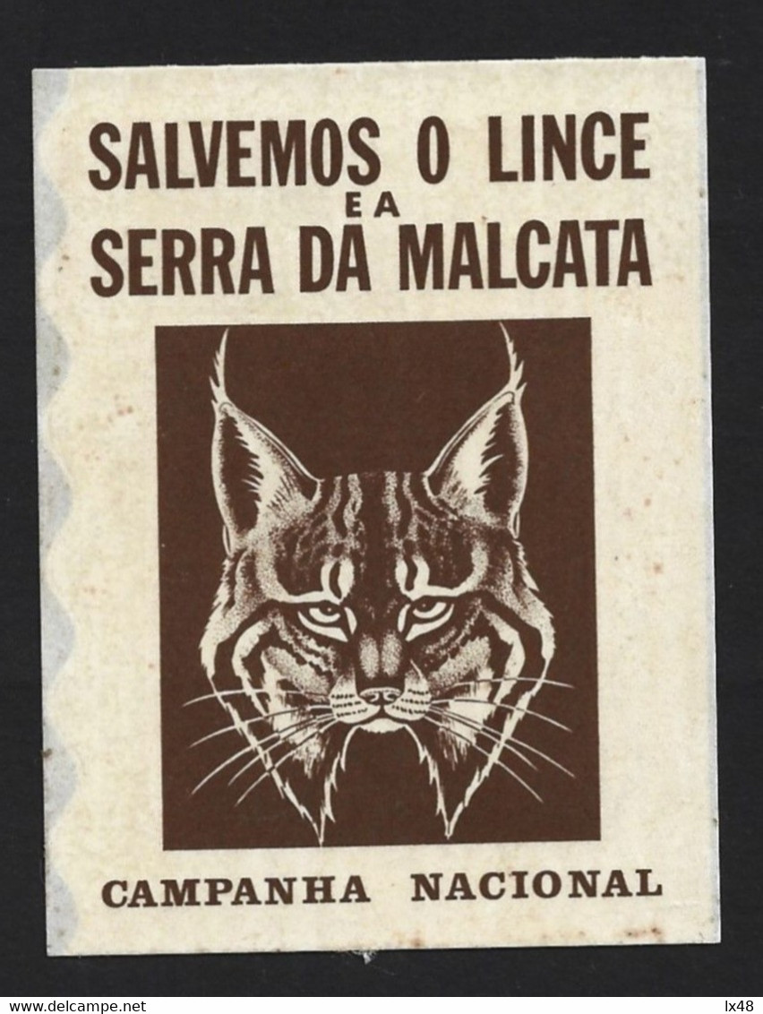 Lince Da Serra Da Malcata. Autocolante Da Campanha Nacional 'salvamos O Lince Da Serra Da Malcata, Portugal. Lynx. Luchs - Tiere