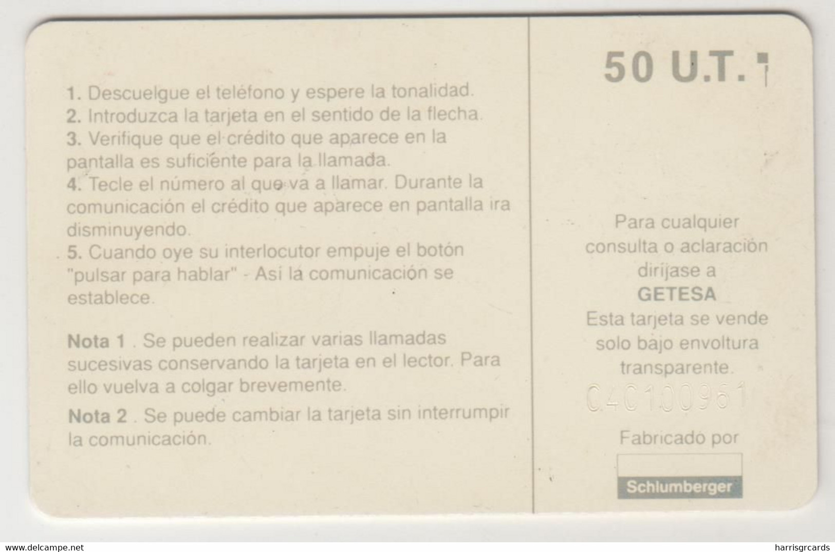 EQUATORIAL GUINEA - Landscape - SC5 (Grey Text - Glossy), CN: C41100722, 50 U, Used Medium Condition - Equatoriaal Guinea