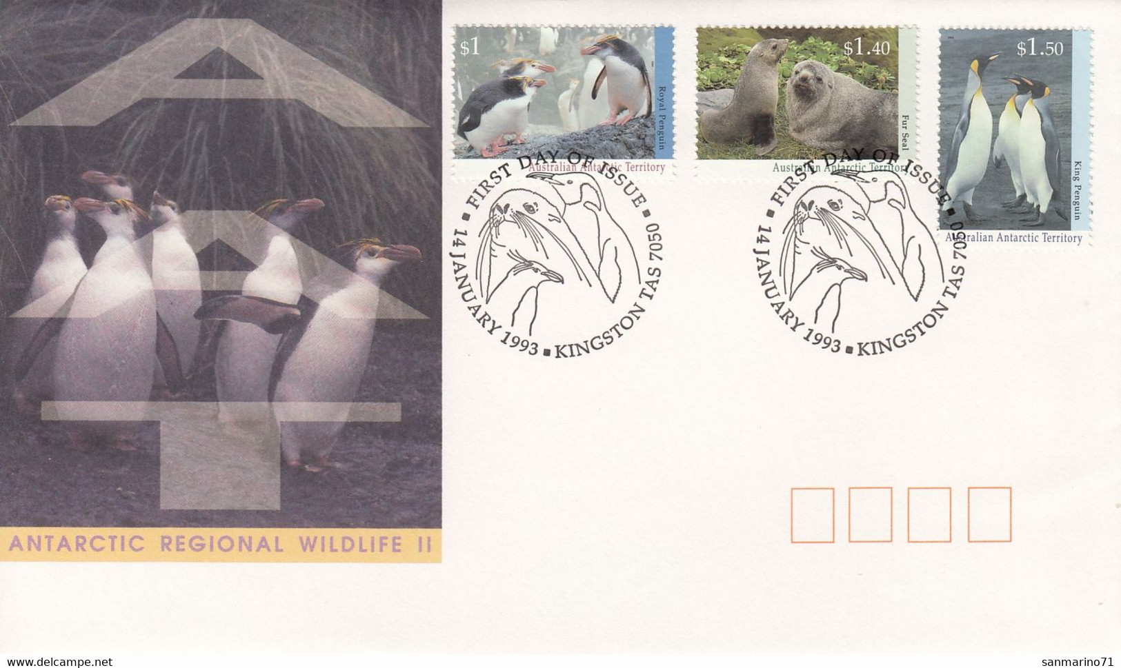 AUSTRALIA Antarctic FDC 95-97 - Faune Antarctique