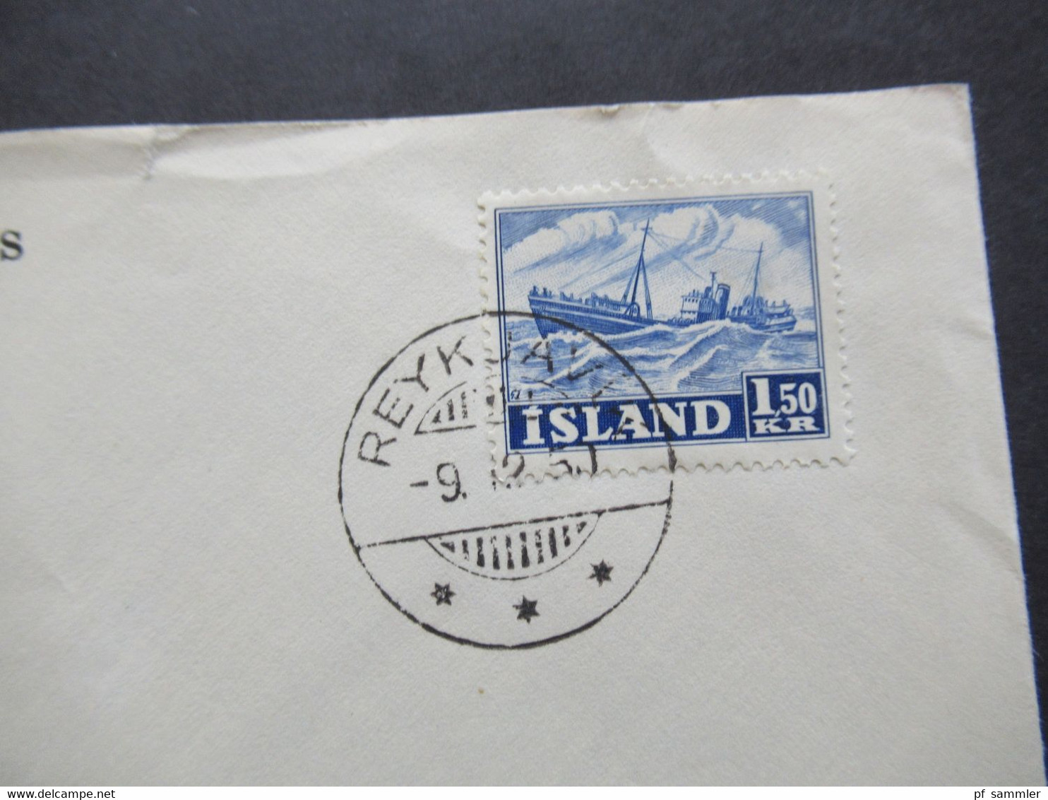 Kleiner Posten Island 1950 - 1966  Mit 6 Belegen / Briefen Inkl. 1 AK Vulkan Bedarf Und FDC - Storia Postale
