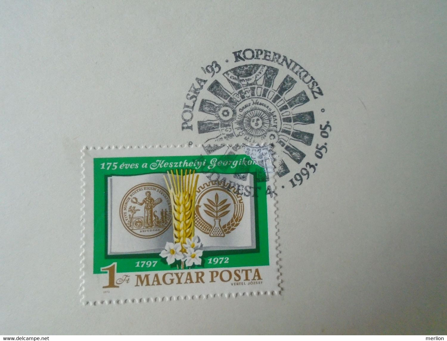 D191089  Hungary   1993 Commemorative Handstamp  - Nicolaus Copernicus,  Mikołaj Kopernik - Otros & Sin Clasificación