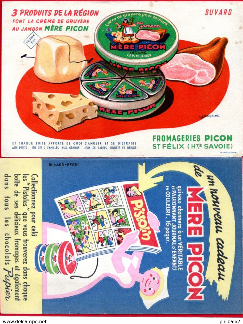 4 Buvards Mère Picon. Les Meilleurs Fromages. - Collections, Lots & Series