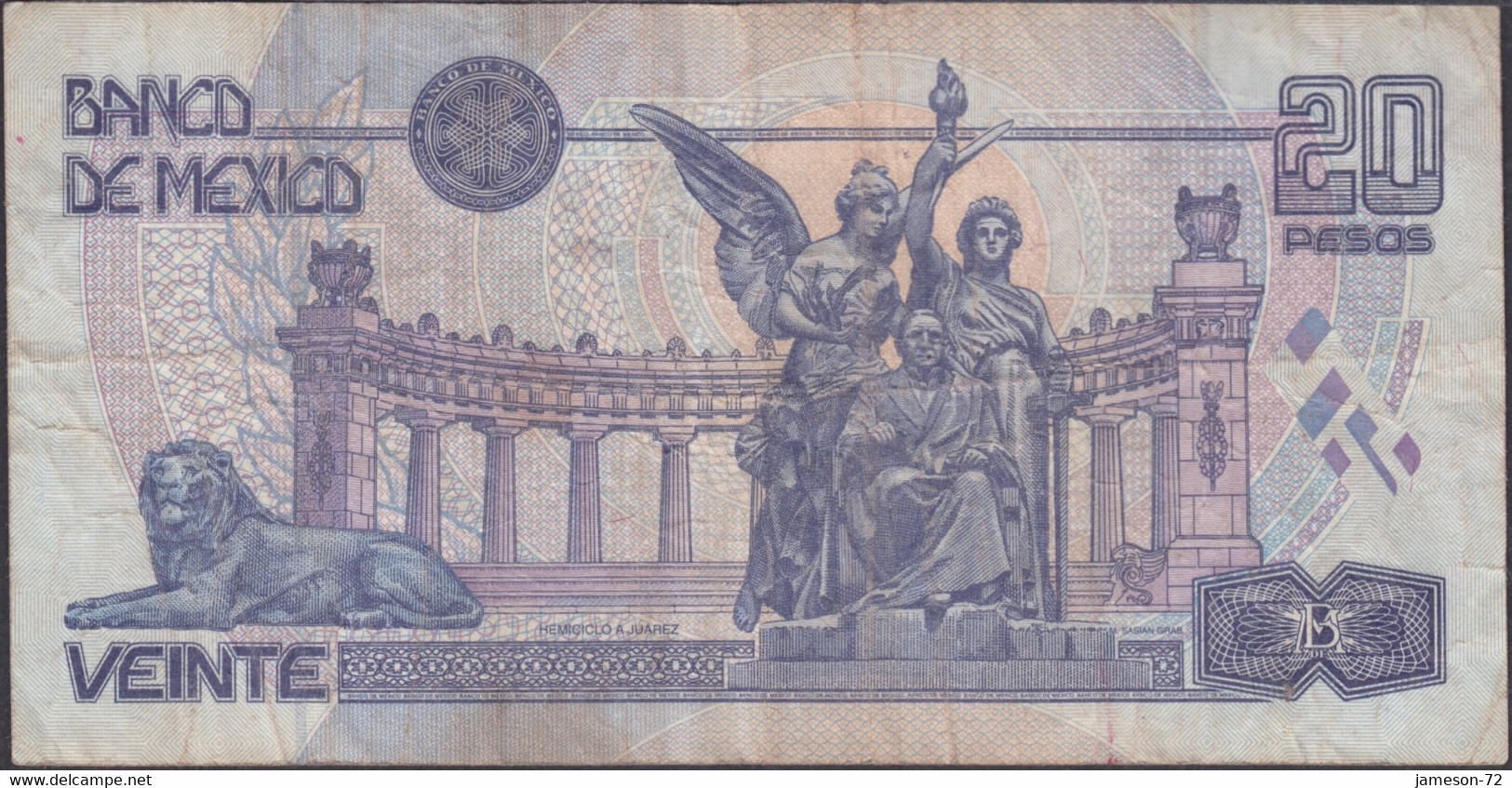 MEXICO - 20 Pesos 1998 P# 106c America Banknote - Edelweiss Coins - Mexico