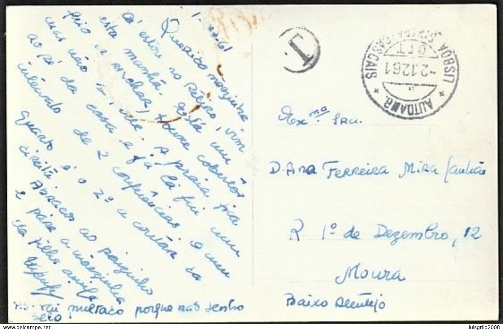 Postage Due / Tax - Porteado / Multa (T) + AUTOAMBULÂNCIA . LISBOA . SINTRA . CASCAIS -|- Portugal, 1961 - Briefe U. Dokumente