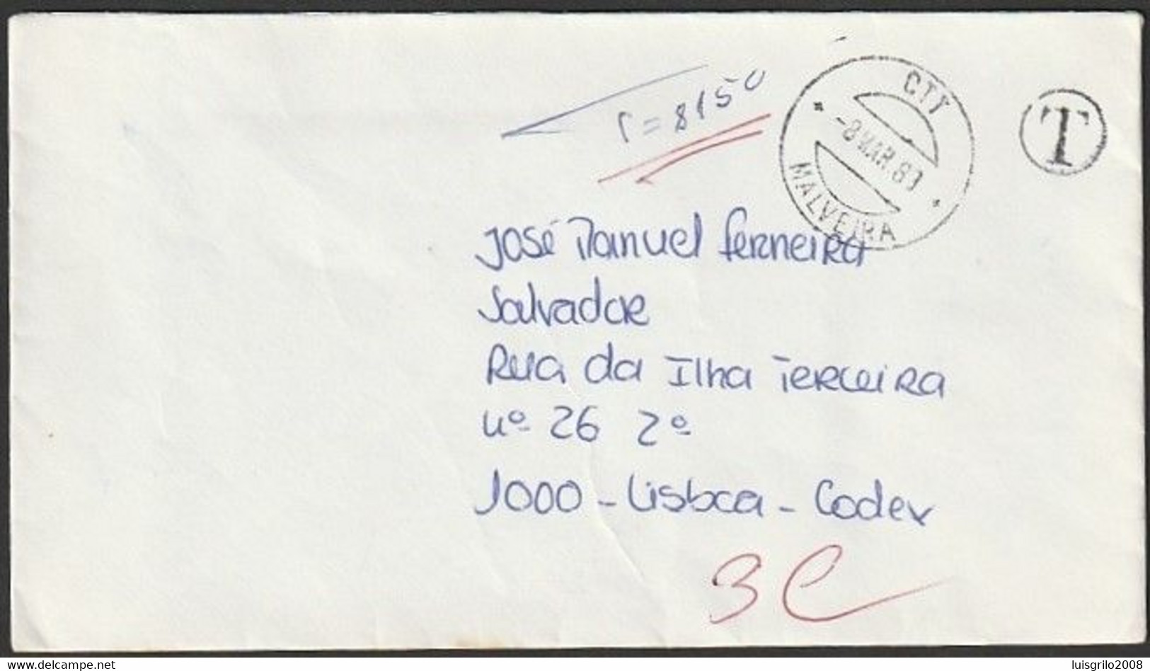 Postage Due / Tax - Porteado / Multa (T) - 81.50 -|- Portugal, 1983 - Lettres & Documents