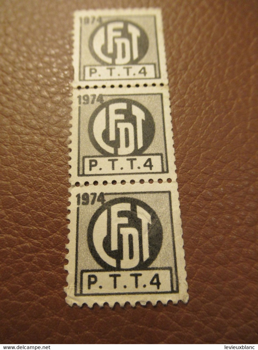 C.F.D.T./  Timbres D'adhésion Mensuelle/pour Carte Syndicale Des P.T.T./1974   AEC239 - Lidmaatschapskaarten