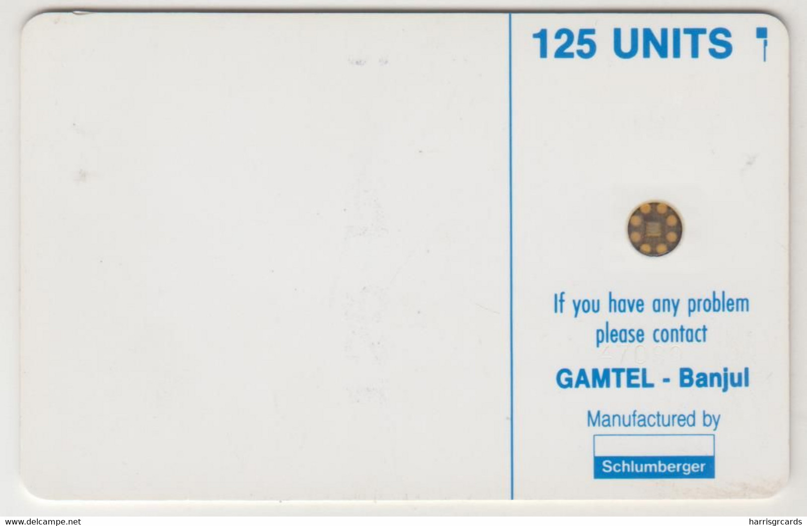 GAMBIA - Logo - Blue , CN: 47089, 125 U, Used - Gambie