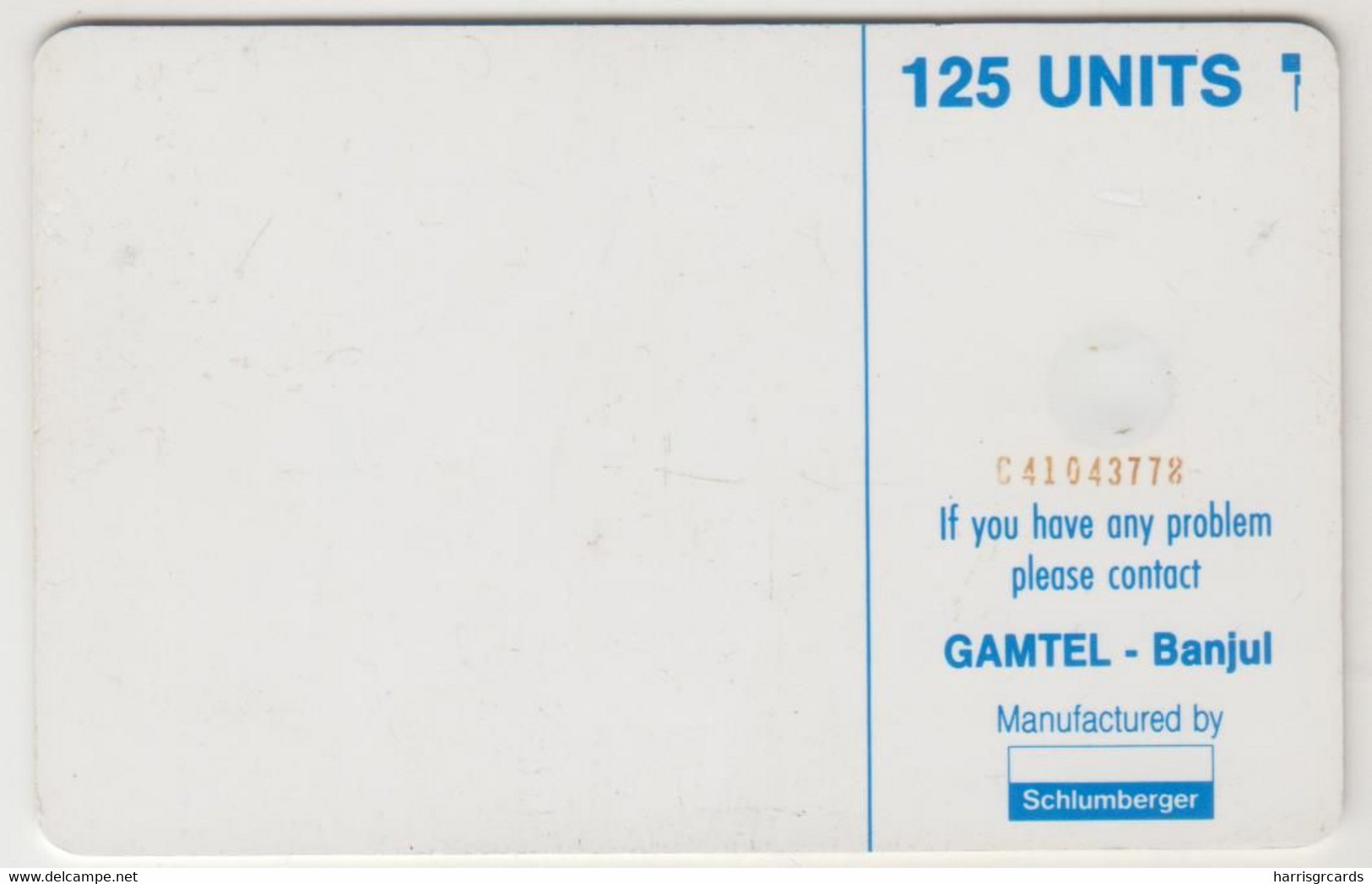 GAMBIA - Logo - Blue , CN: C41043778, 125 U, Used - Gambia
