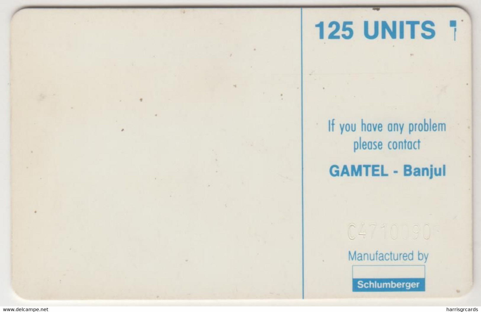 GAMBIA - Logo - Blue , CN: C4710090, 125 U, Used - Gambia