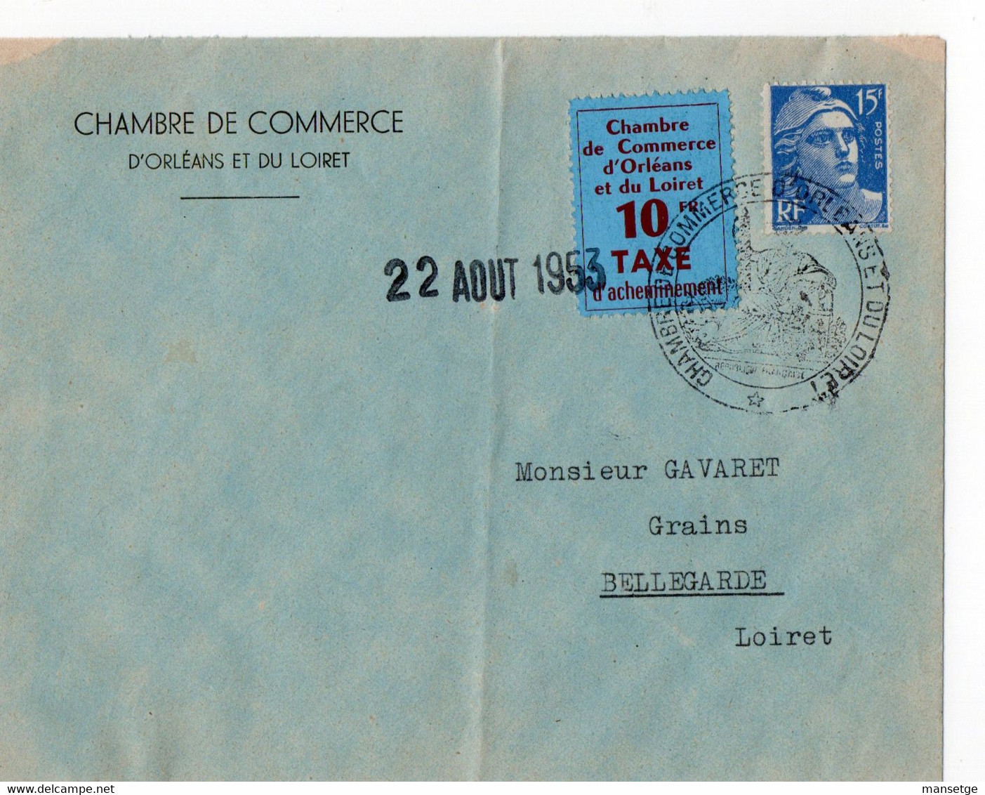 Timbre De Greve  ORLEANS Sur Lettre  RARE - Documents