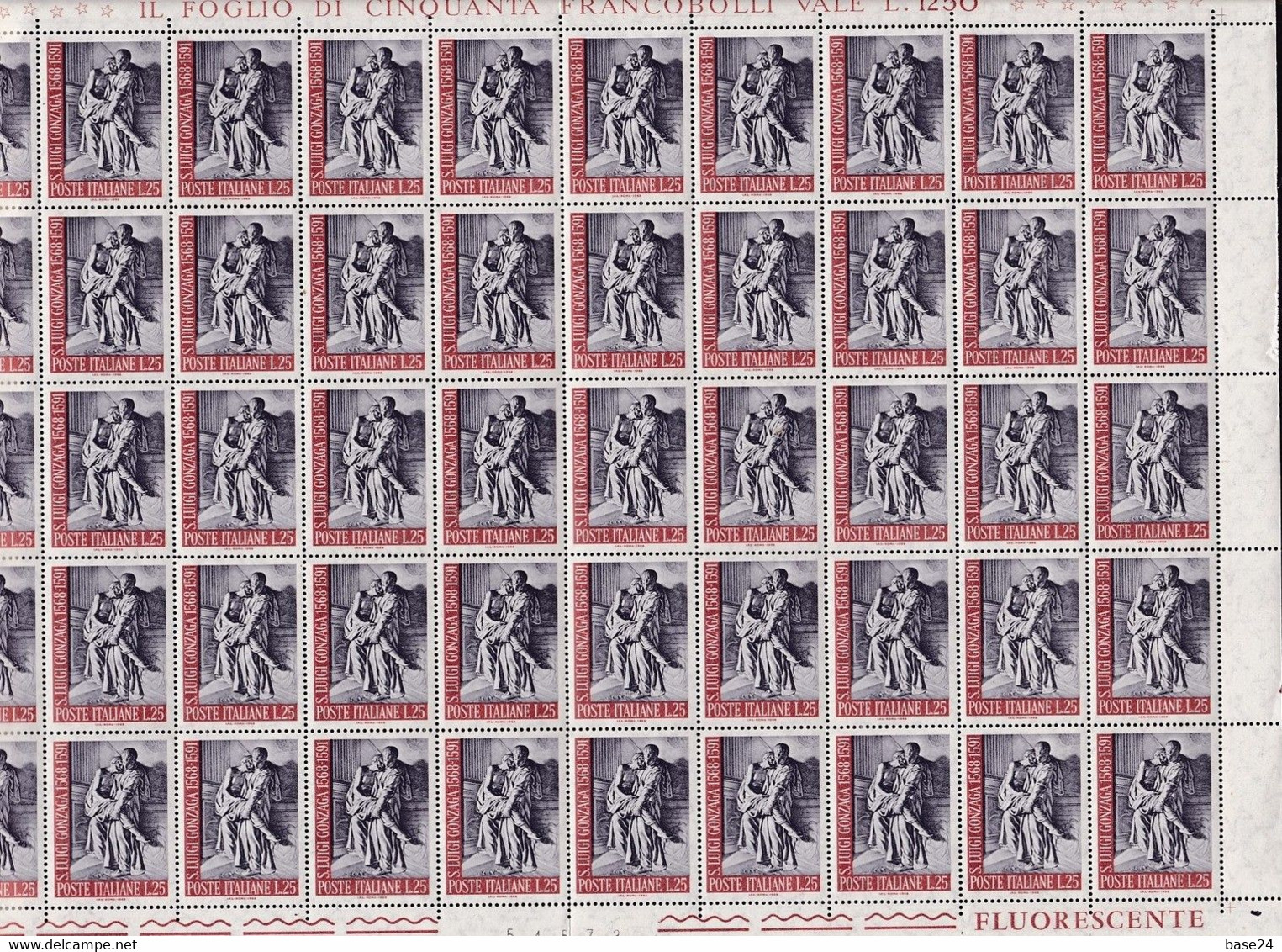 1968 Italia Italy Repubblica GONZAGA 50 Serie In Foglio MNH** Sheet - Feuilles Complètes