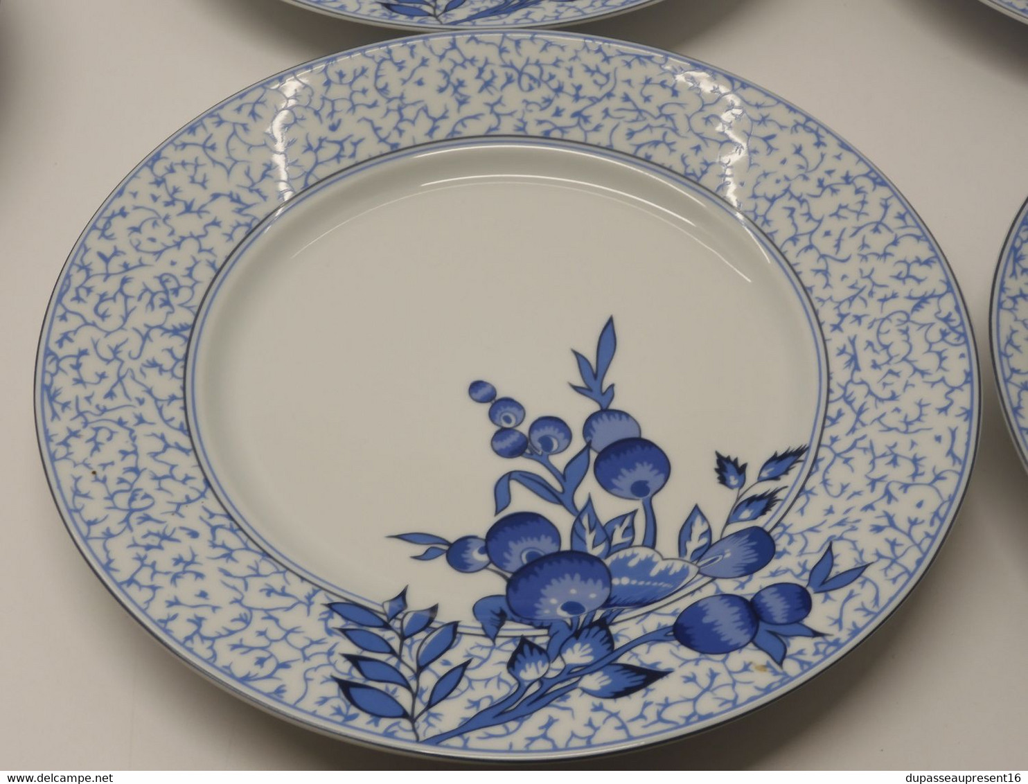 *6 GRANDES ASSIETTES PLATES PORCELAINE LIMOGES PHILIPPE DESHOULIERES BRACIEUX   E - Limoges (FRA)