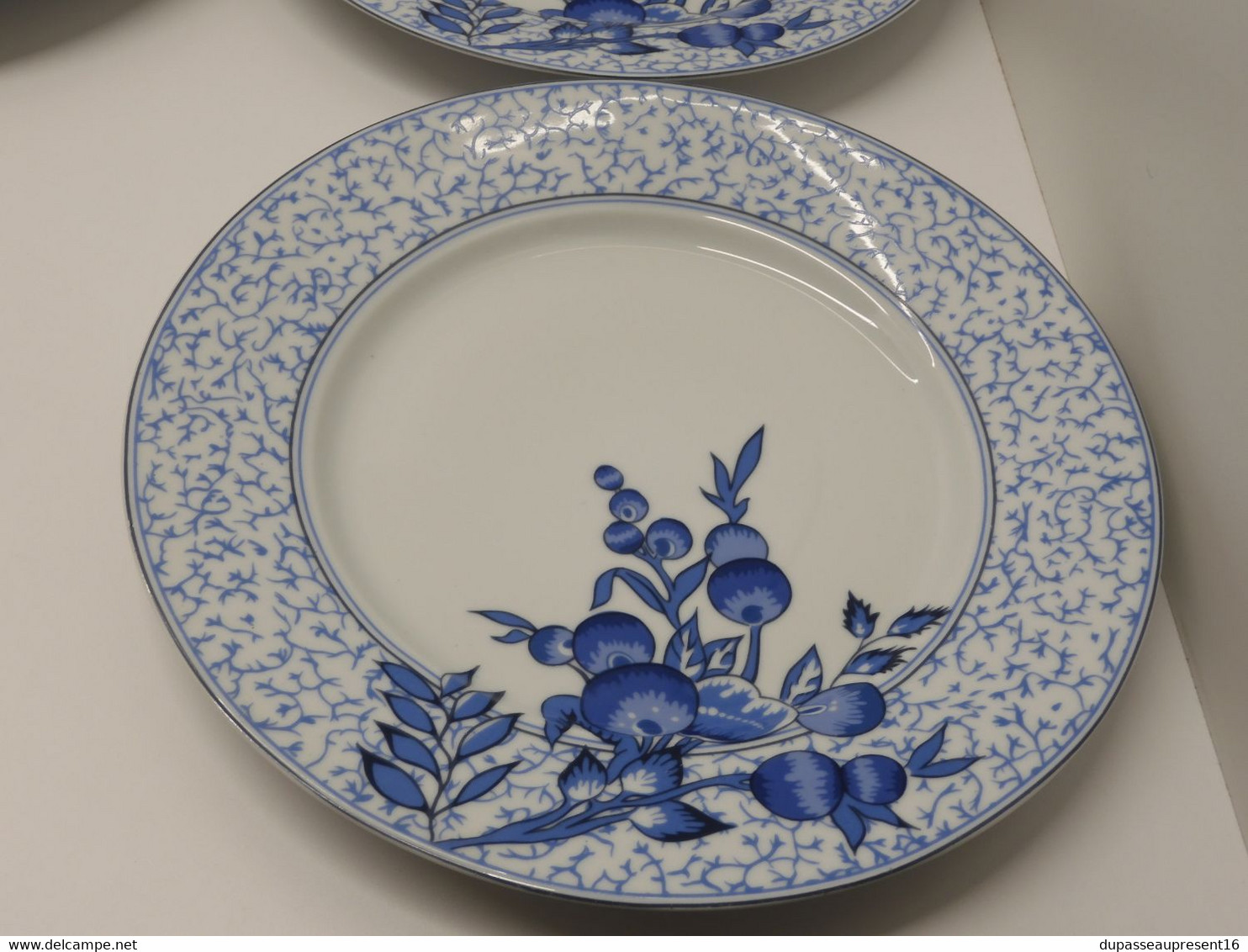 *6 GRANDES ASSIETTES PLATES PORCELAINE LIMOGES PHILIPPE DESHOULIERES BRACIEUX   E - Limoges (FRA)