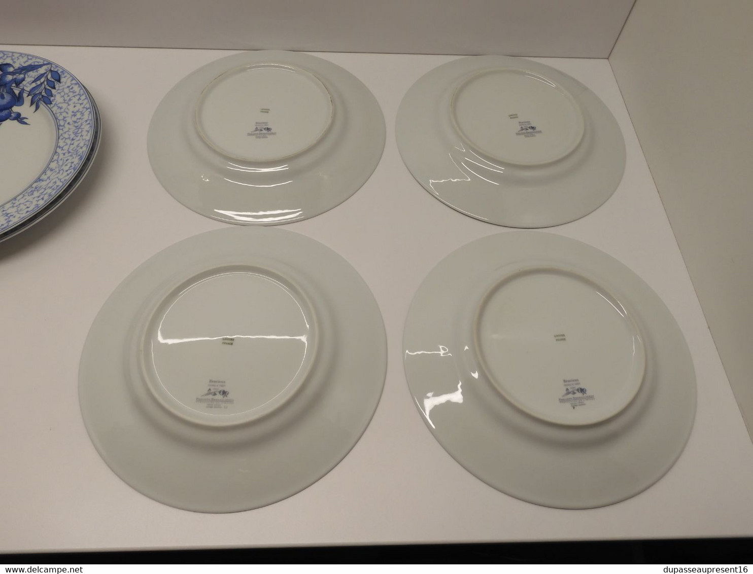 *6 GRANDES ASSIETTES PLATES PORCELAINE LIMOGES PHILIPPE DESHOULIERES BRACIEUX   E