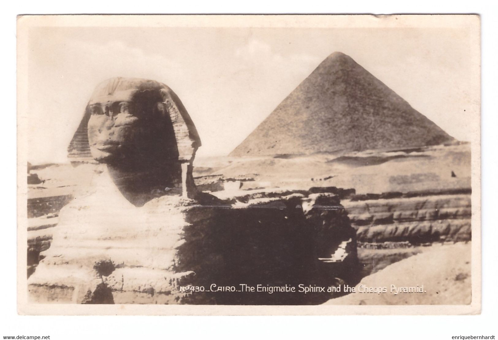 EGYPT // CAIRO // THE ENIGMATIC SPHINX AND THE CHEOPS PYRAMID // 1930 - Sphinx