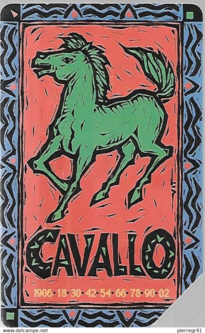 -CARTE-MAGNETIQUE-ITALIE-THEME ZODIAQUE-Horoscope Chinois-Année Du CAVALLO-CHEVAL-TBE-RARE - Sternzeichen