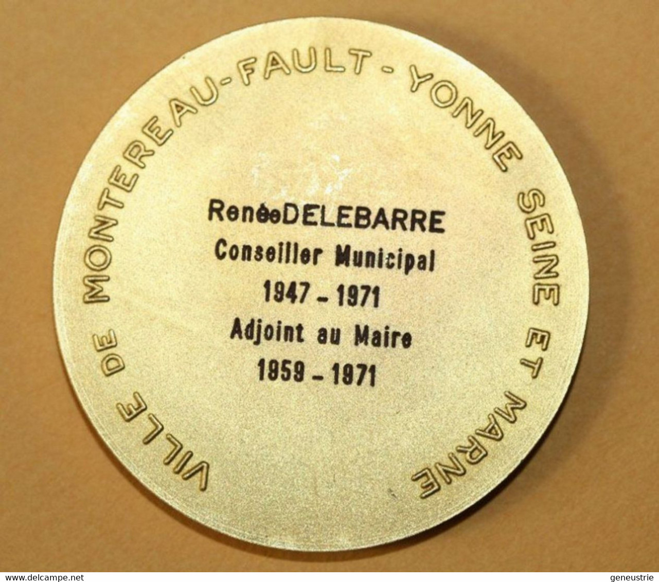 Médaille Bronze Doré "Ville De Montereau-Fault-Yonne" Seine-et-Marne - Professionnels / De Société