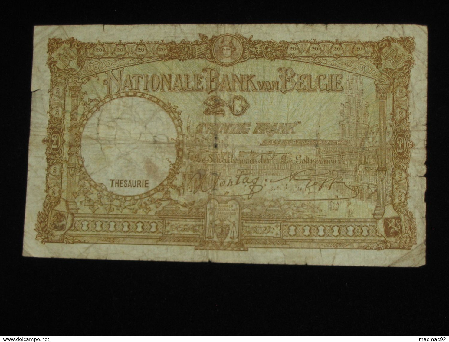 BELGIQUE - 20 Vingt Francs- Twintig Frank 1941 - Nationale Bank Van Belgie **** EN ACHAT IMMEDIAT ****. - Altri & Non Classificati