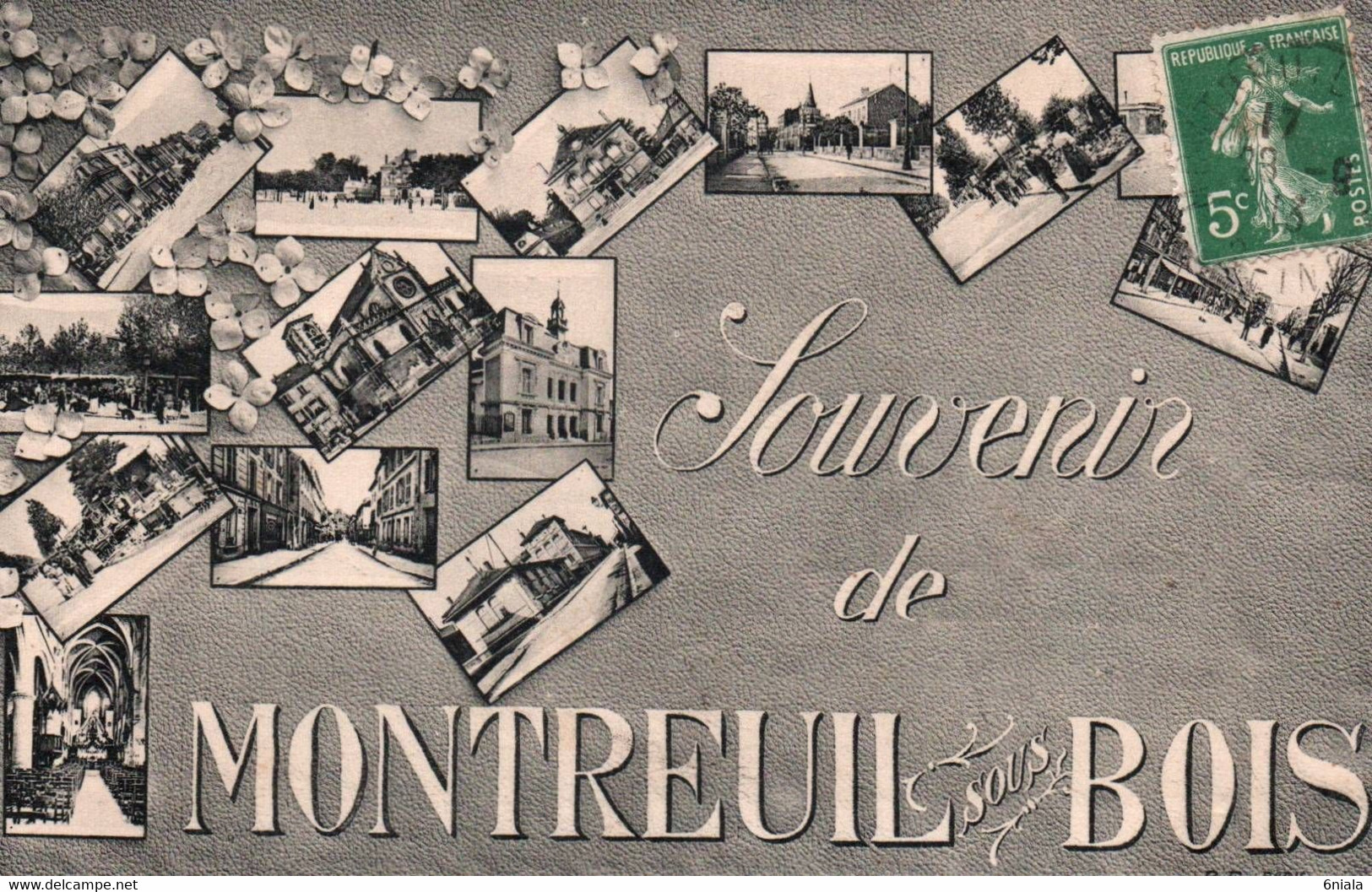14346  Souvenir De MONTREUIL Sous BOIS     (Recto-verso) 93 - Montreuil