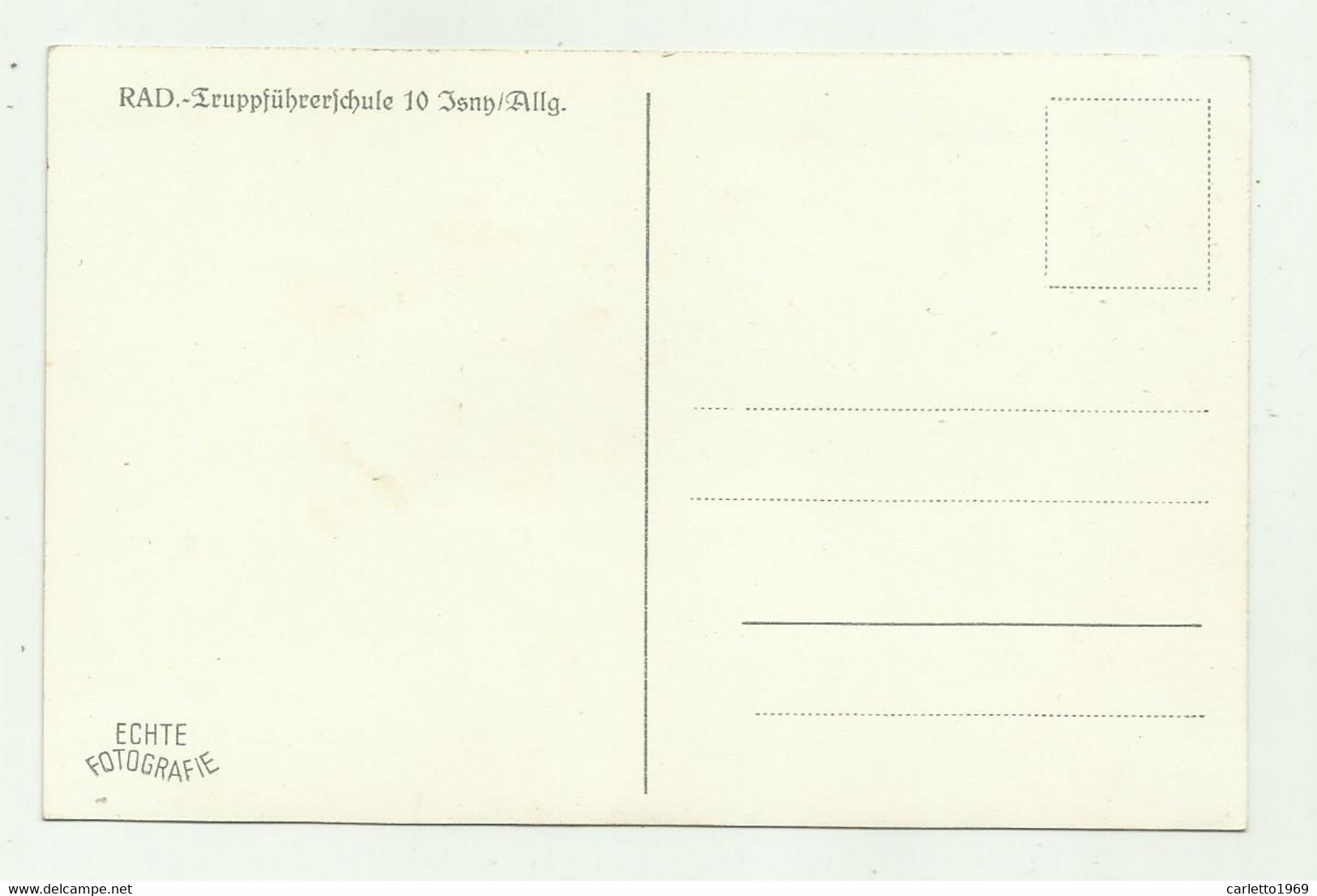 RAD TRUPPFUHRERSCHULE 10 - ISNY ALLG. - ECHTE FOTOGRAFIE - NV FP - War 1939-45